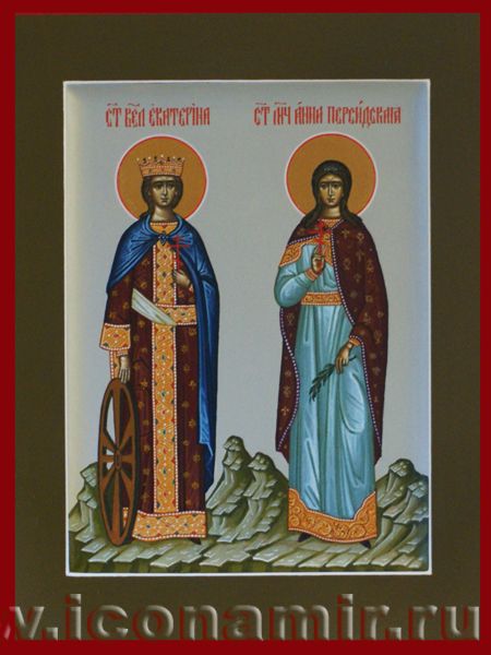 Икона Святые великомученица Екатерина и Анна Персидская фото, купить, описание