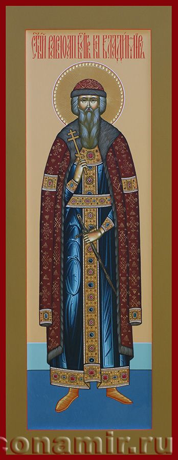 Икона Святой равноапостольный князь Владимир фото, купить, описание