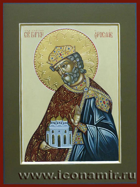 Икона Святой князь Ярослав Мудрый фото, купить, описание