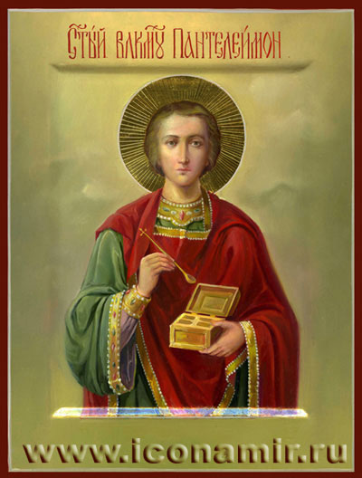 Икона Святой Пантелеимон фото, купить, описание