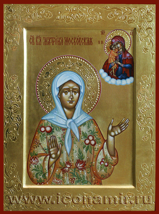 Икона Святая блаженная Матрона Московская фото, купить, описание
