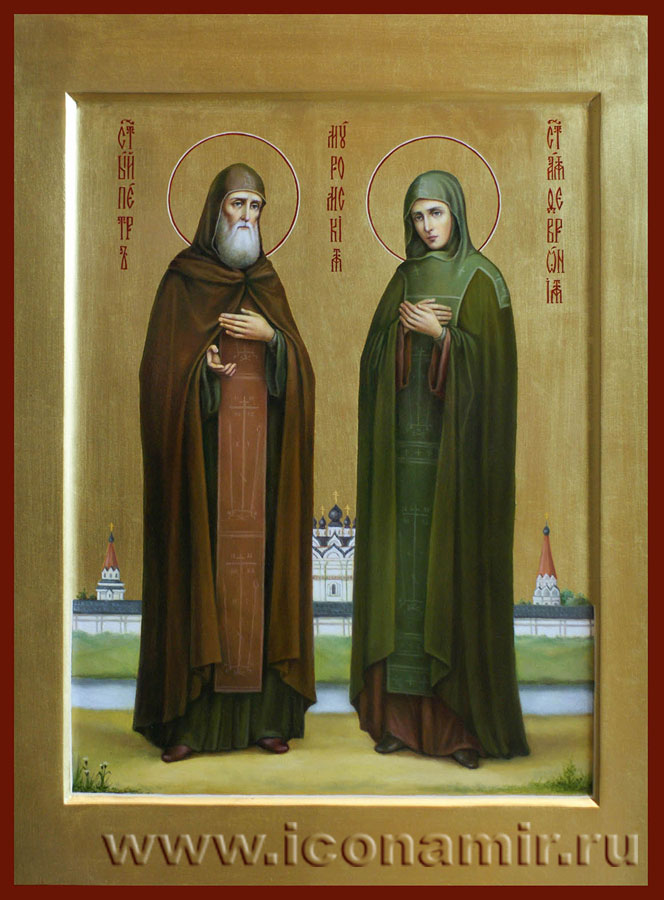 Икона Святые преподобные Петр и Февронья Муромские фото, купить, описание