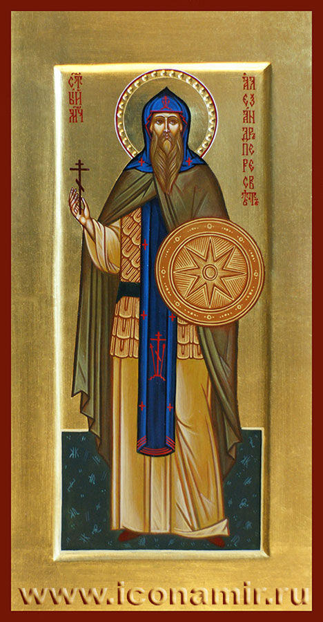 Икона Святой Александр Пересвет, преподобный фото, купить, описание