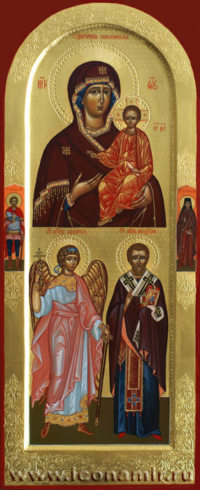Икона Двучастная икона. 1) образ Пресвятой Богороицы 