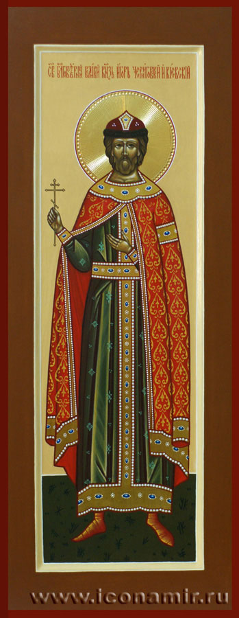 Икона Святой Благоверный князь Игорь Черниговский фото, купить, описание