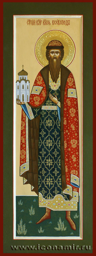 Икона Святой благоверный князь Всеволод Псковский фото, купить, описание