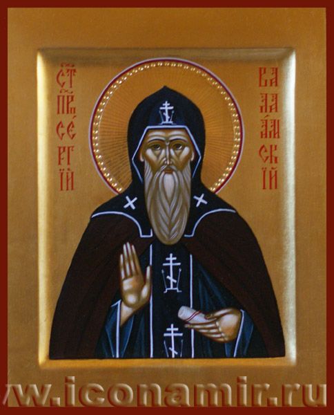 Икона Святой Сергий Валаамский, преподобный фото, купить, описание