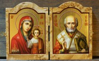 Икона Богородицы "Казанская" и св. Николай Чудотворец