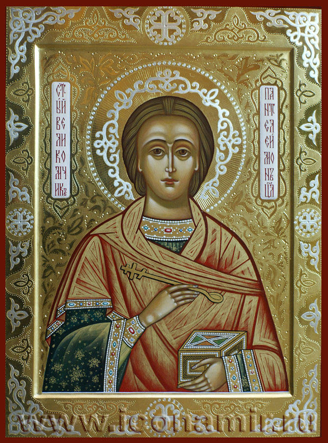 Икона Святой великомученик Пантелеимон целитель фото, купить, описание