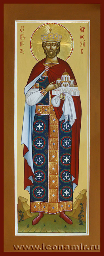 Икона Святой благоверный князь Ярослав фото, купить, описание