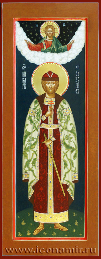 Икона Святой благоверный князь Борис, страстотерпец фото, купить, описание