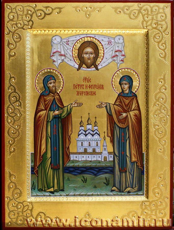 Икона Святые преподобные Петр и Февронья Муромские фото, купить, описание