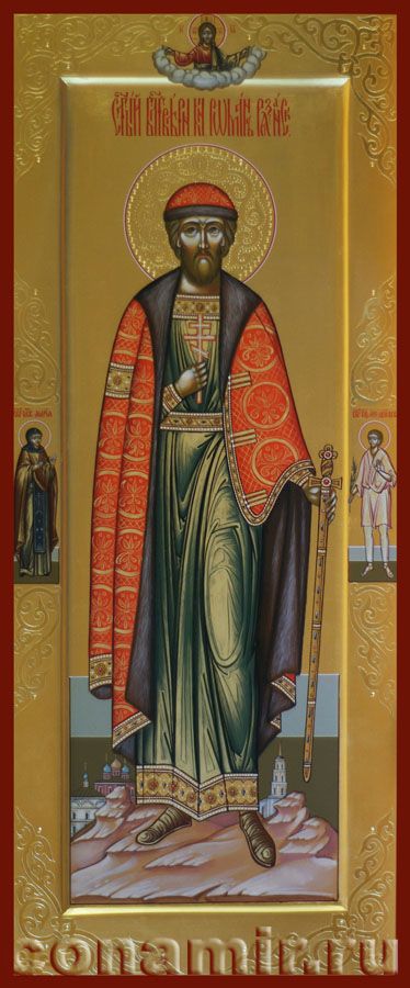 Икона Святой князь Роман Олегович Рязанский, мученик фото, купить, описание