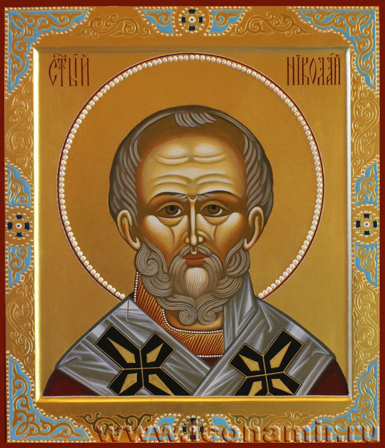 Икона Святой Николай Чудотворец, епископ Мир Ликийских фото, купить, описание