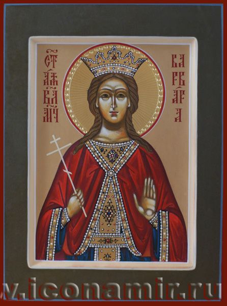 Икона Святая Варвара Илиопольская, великомученица фото, купить, описание