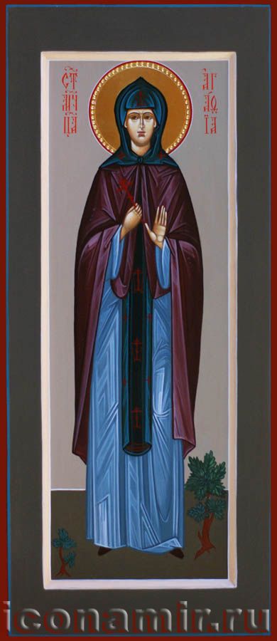 Икона Святая Агафия Никомидийская, преподобномученица фото, купить, описание
