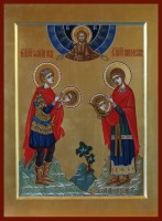 Святые великомученики Георгий Победоносец и Пантелеимон целитель